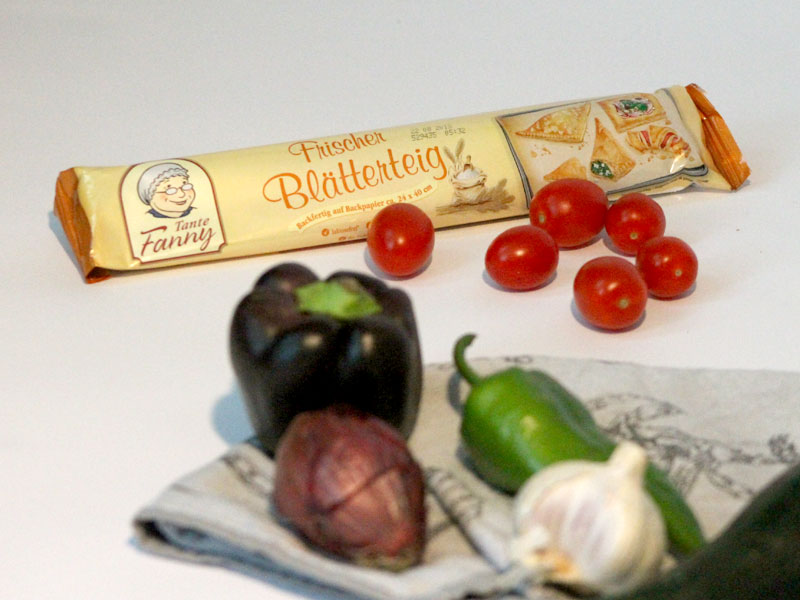 Zutaten Blätterteigpizza