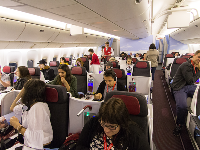 Die Business Class der Boeging 777
